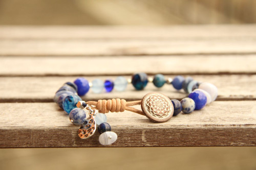Bohemian náramok blue — foto 1