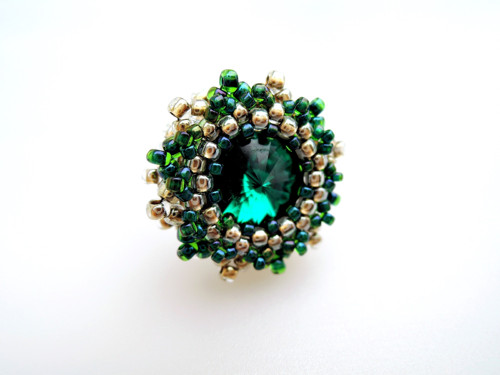 Swarovski prsten "Emerald & Gold"- dámský! — foto 1