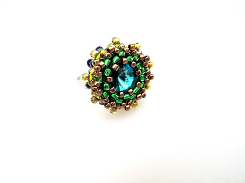Swarovski prsten "Peacock colours"- dámský — foto 1