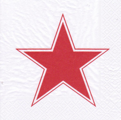 Ubrousek - červené hvězda (3 ks - AKCE)