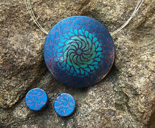 Modro- zelená mandala — foto 1