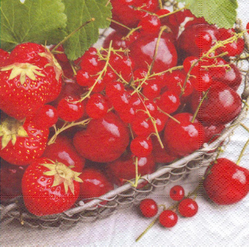 Ubrousek - jahody, rybíz a třešně