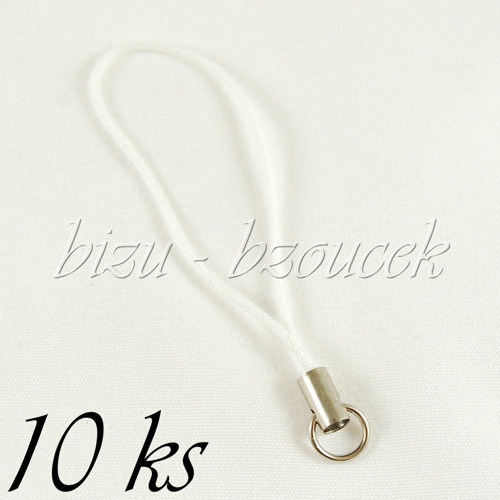 Bílé poutko s kroužkem - 10ks — foto 1