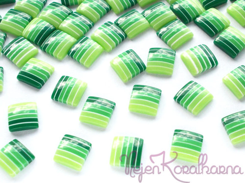 Plastové čtverečky zelené 8x8mm (4ks)
