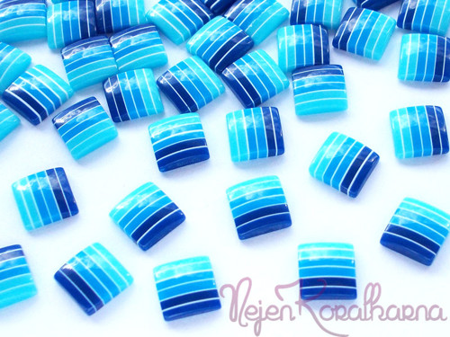 Plastové čtverečky modré 8x8mm (4ks)