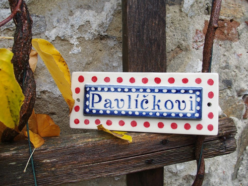 Keramická jmenovka - na zakázku
