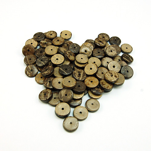 Přírodní korálky kokos 12 mm 30ks