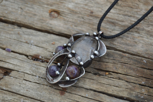 Spojení křišťál a ametyst — foto 1
