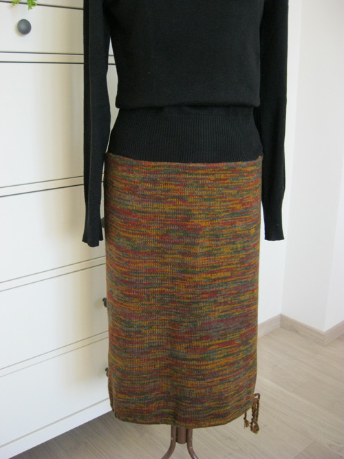 Pletená sukně - melírovaná — foto 1