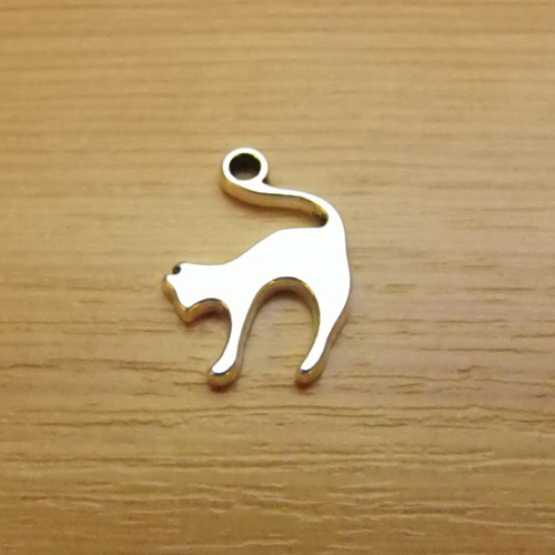 Kočka - starostříbro - 19mm x 14mm