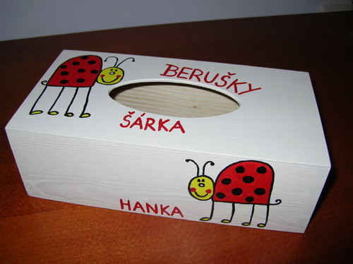 Krabička na kapesníky berušková
