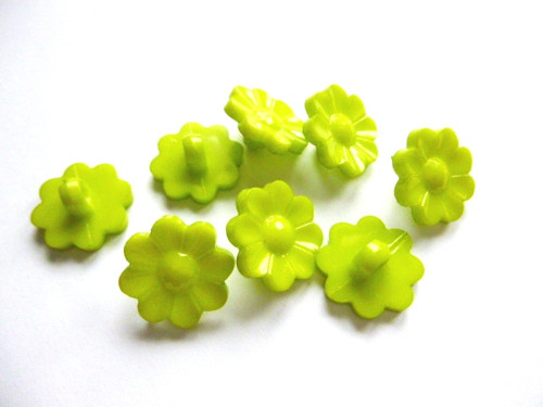 Knoflíčky kopretinky zelené 5ks — foto 1