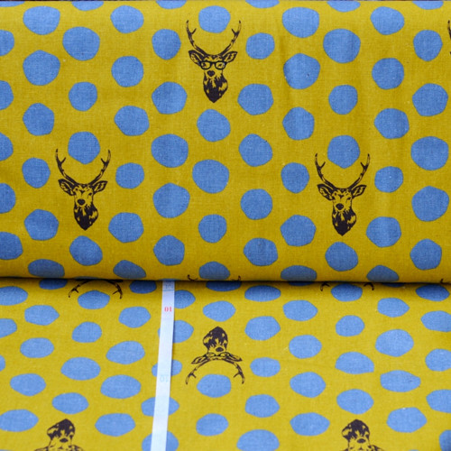 Japonská látka "Echino Samber Yellow" 1 m