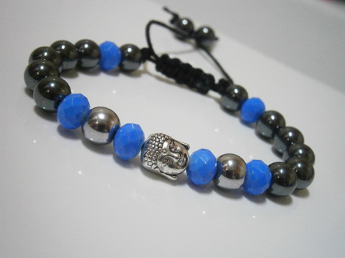Náramek s Buddhou a Hematitem (Unisex) — foto 1