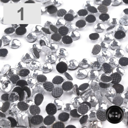 Šatonové růže HOT-FIX 2,7mm (1g) - crystal