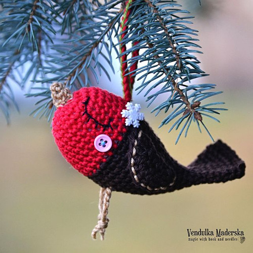 Já jsem,Robin,ptáček vánoční - návod na háčkování — foto 1