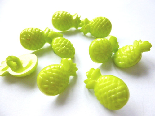 Knoflíčky ananas zelené 5ks — foto 1