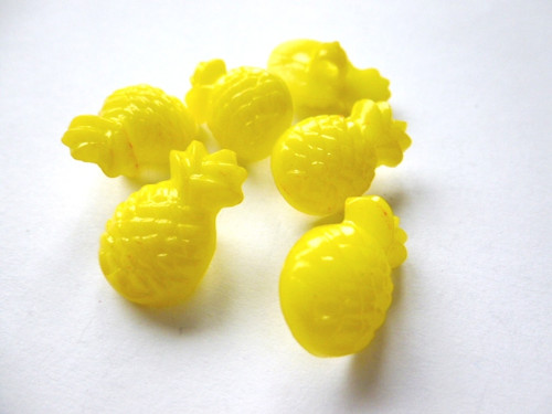 Knoflíčky ananas žluté 5ks