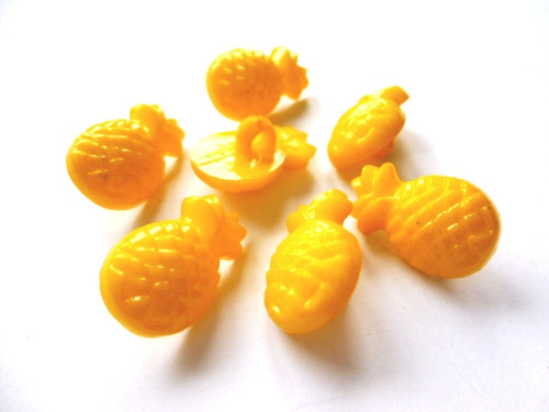 Knoflíčky ananas sytě žluté 5ks