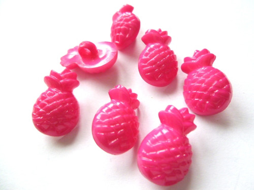 Knoflíčky ananas fuchsiové 5ks