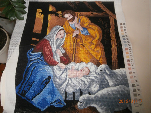 Vyšívaný Obraz Jesličky — foto 1