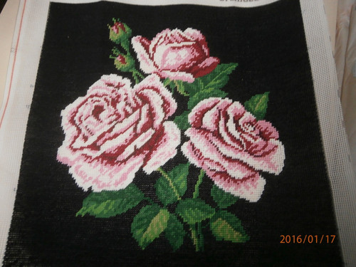 Vyšívaný Obraz Růže — foto 1