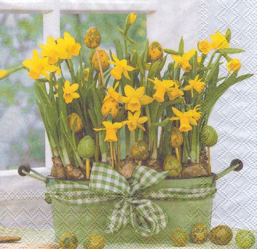 Ubrousek - narcisky s vajíčky — foto 1