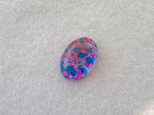 Kabošon 13x18 mm, modro-růžový sprej