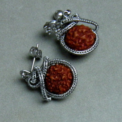 Náušnice Rudraksha — foto 1