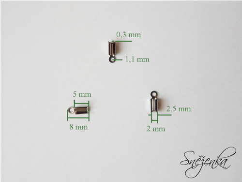 Koncovka 8x2 mm, nerez 304, 6 ks