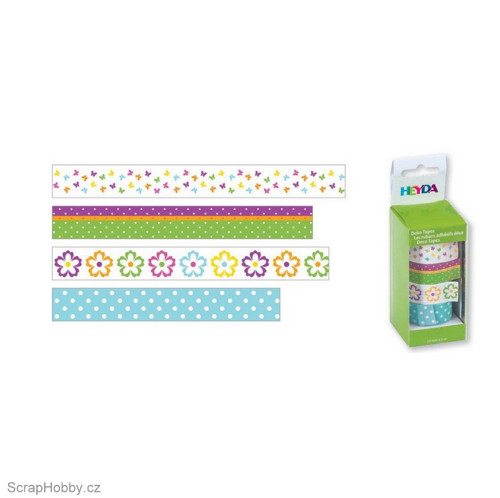 Washi páska - Sada - Kytičky - 4ks — foto 1