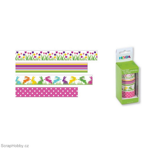 Washi páska - Sada - Tulipány - 4ks — foto 1