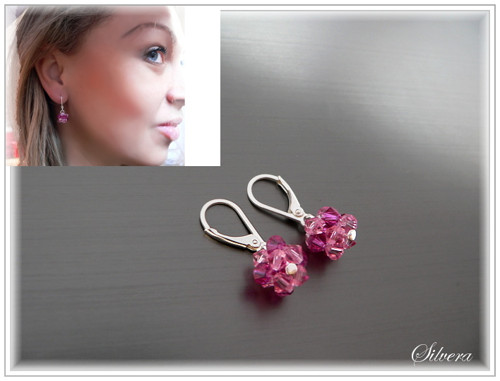 Stříbrné 925 Naušnice CRYSTALKY — foto 1