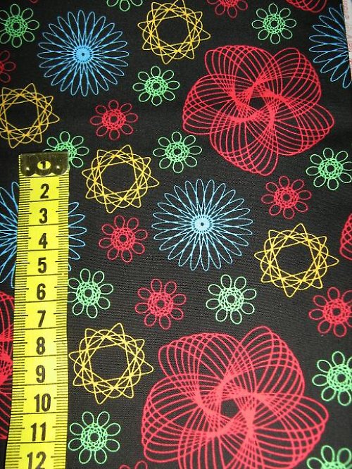 Ornamenty (černá) - 100%bavlna — foto 1