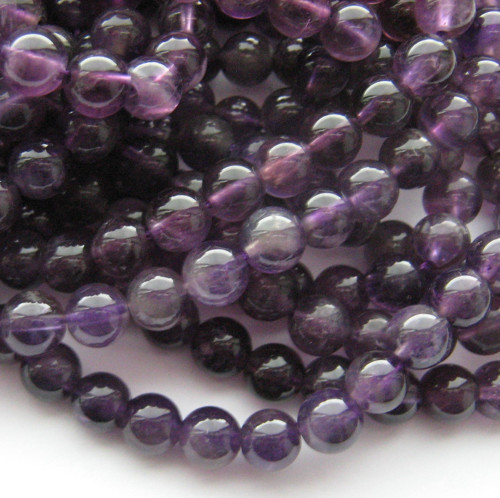 Ametyst 6 mm - 10 ks — foto 1