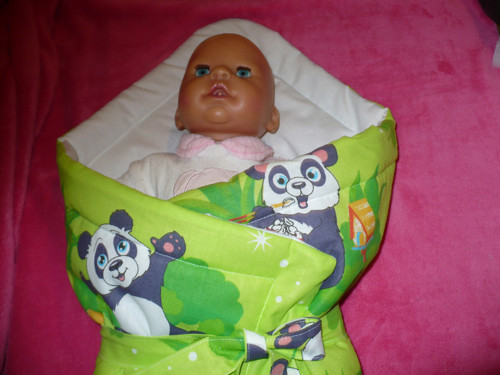 Zavinovačka pro panenku - vzor panda — foto 1
