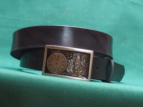 Steampunkový opasek šedý — foto 1