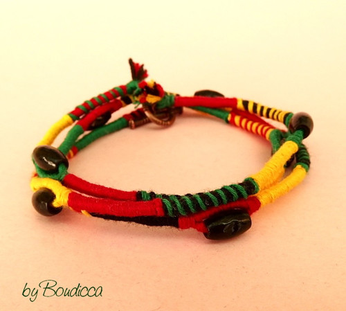 Rasta III! indiánský náramek — foto 1