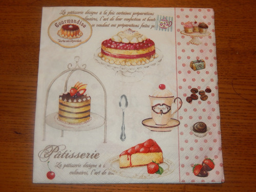 Ubrousek na decoupage - sladké mlsání 1
