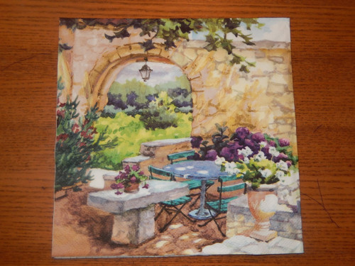 Ubrousek na decoupage - zákoutí