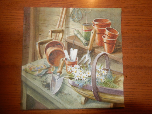 Ubrousek na decoupage - u zahradníka