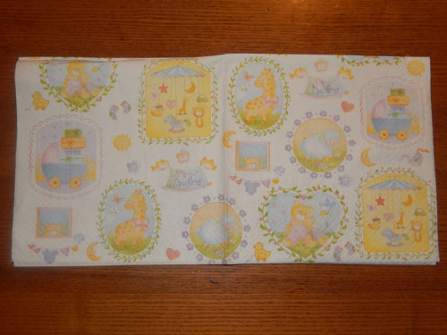 Ubrousek na decoupage - miminkovský