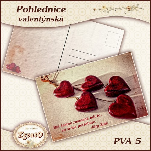 Valentýnská pohlednice