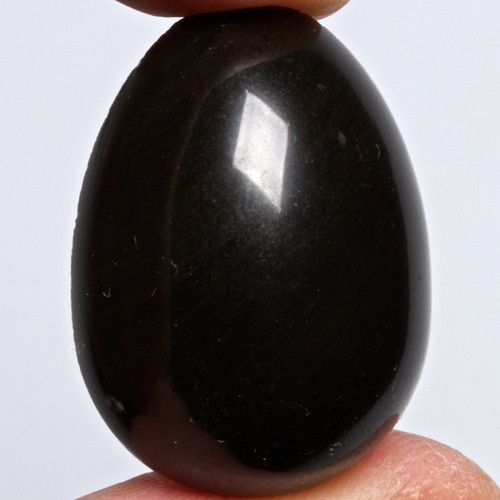 Obsidián- kabošon, 22x30 mm — foto 1