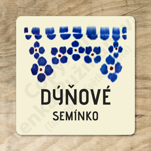 Dýňové semínko - samolepka na kořenku — foto 1