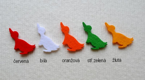 Výsek z plsti - kačenka (5 ks)