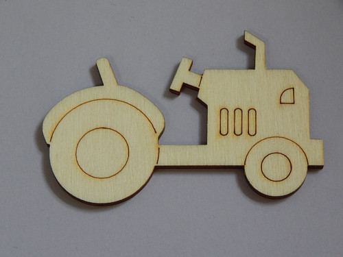 Dřevěné výřezy, traktor II. velký, 1 kus