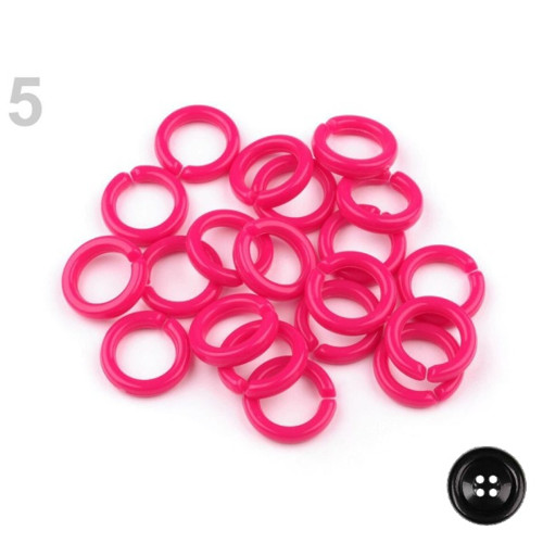 Plast. spojovací kroužek pr.18mm (20ks)-růžová ost