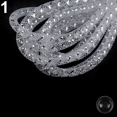 Modistická dutinka +lurex pr.4mm (2m) - bílá — foto 1