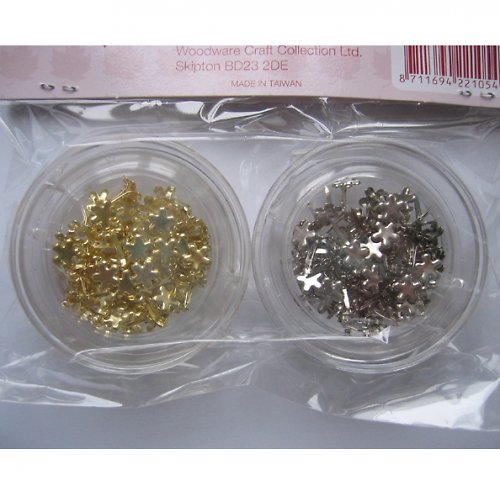 Mini Flowers Brads -Gold & Silver-scrapbook — foto 1